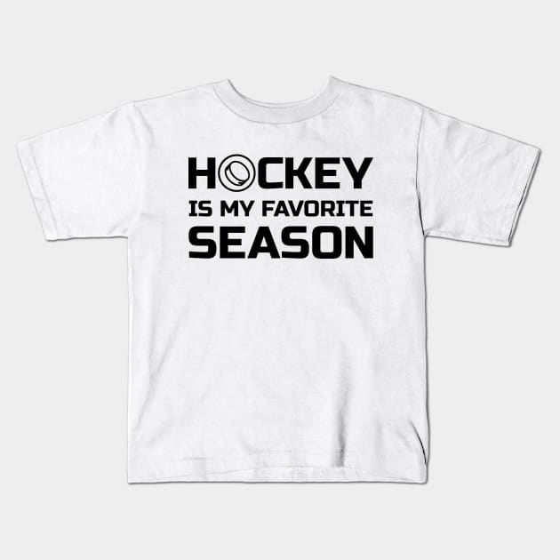 Hockey is my favorite season Kids T-Shirt by colorsplash